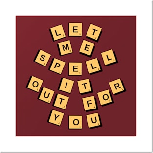 Family Scrabble Board Game Education gift Posters and Art